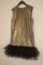 Платье с пайетками и пышной черной юбкой, цв.золотой, р. 128-158