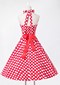 Платье в стиле стиляг  "Белый горох", цв.Красный, р. S, M, L