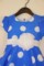 Детское платье ретро в крупный горох, цвет.голубой , р.104-110,110-116,122-128