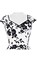 Платье, рукав бабочка, цв.белый с черным русунком, р. L(48)