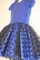 Платье с пайетками с горошек, цвет.темно-синий