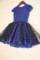 Платье с пайетками с горошек, цвет.темно-синий, р.134-140