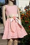 Платье детское "Гипюр с розой", цв. Персиковый, 3-7 лет.