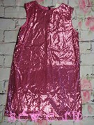 Платье в стиле чикаго с пайетками розовое, р. 128-158