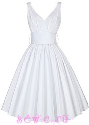 Платье в стиле ретро, цв.белый