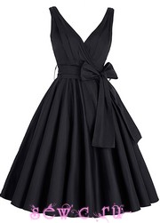 Платье в стиле ретро, цв.черный