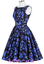 Платье стиляги, Синие цветы.