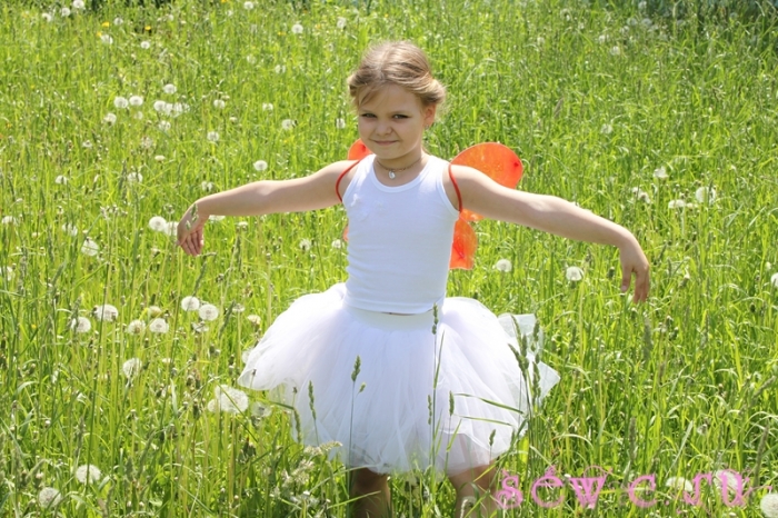 Белая юбка пачка для маленькой девочки