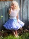 Пышная юбка американка Pettiskirt голубая, 4-6 лет.