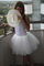 Пышная юбка из фатина, цвет белый, длина 45-50 см.