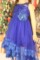 Платье из гипюра со шлейфом для девочки, цв.синий