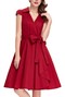 Платье-рубашка ретро, цв.Красный