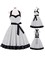 Платье стиляги, белое в черный горох, р.XS, S, M, L