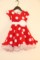 Детское платье ретро в крупный горох, цвет.красный , р.104-110