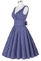 Платье в стиле ретро в горошек, цв.темно-синий, р.XS