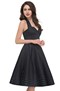 Платье в стиле стиляг , цв.черный в мелкий белый горох, р. XS, S, M