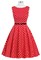 Платье стиляги BP "Классика" красное в белый горох, р.XS,S,M,L,XL