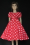 Платье в горошек для девочки с подъюбником "Ретро", красное, р.104 последнее платье