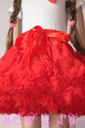 Пышная юбка американка Pettiskirt стандарт, красная, 4-6,6-8+100 р.,8-10+250 р.