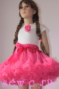 Пышная юбка американка Pettiskirt малиновая, 4-6, 6-8 лет.