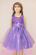 Платье пышное, цв.Фиолетовый, 6-8 лет.