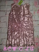 Платье в стиле чикаго с пайетками светло розовое, р. 128-158
