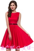 платье стиляги красное