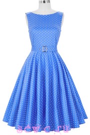 Платье стиляги BP "Классика"  голубое в мелкий горох, р.XS,S,M,L,XL