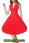 Платье в стиле Мерлин Монро, цв.Красный, р.M,L