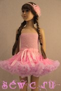 Пышная юбка американка Pettiskirt розово-сиреневая, 2-4 , 4-6, 6-8 лет.