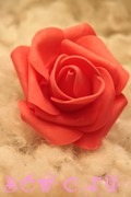 Роза декоративная, диаметр 6 см., красная.
