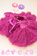 Пышная юбка американка Pettiskirt фуксия, 2-4 года.