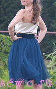 Пышная юбка из фатина. Цвет: Темно-Синий. Длина 65-75 см.